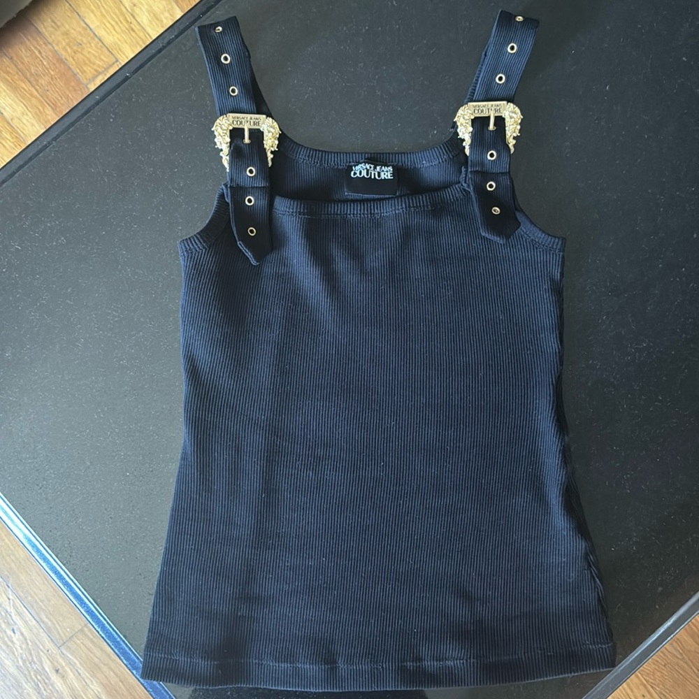 Versace Jeans Couture BLACK RIBBED Tank